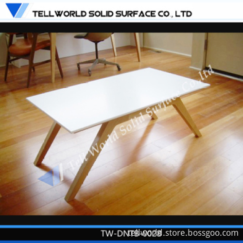 Luxury Solid Surface Table, White Modern Corian Marble Top Dining Table, Picnic Table